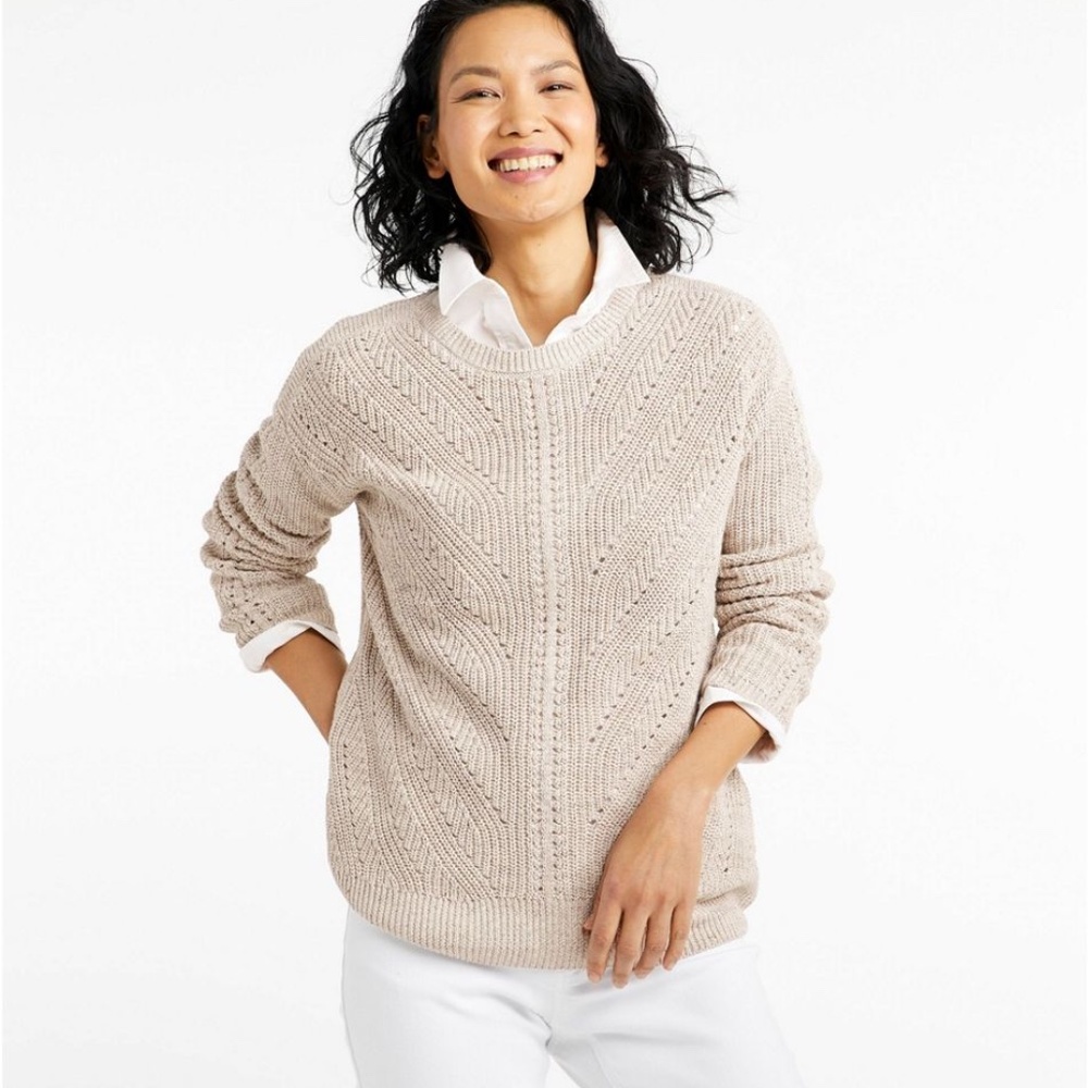 Linen-Blend Sweater, Pullover‎ NWOT